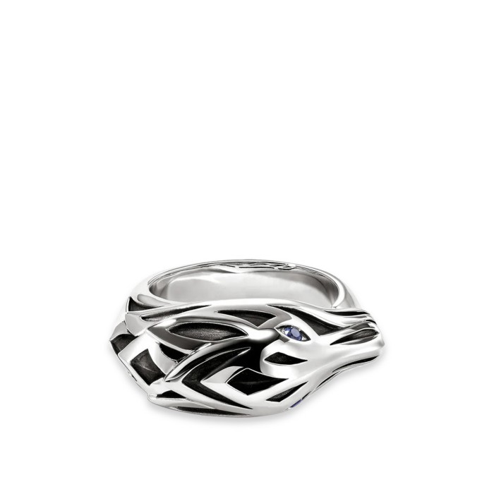 Anell John Hardy Naga Plata amb Safirs Blaus