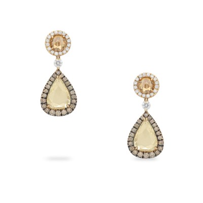 Fancy Diamond Earrings by Grau