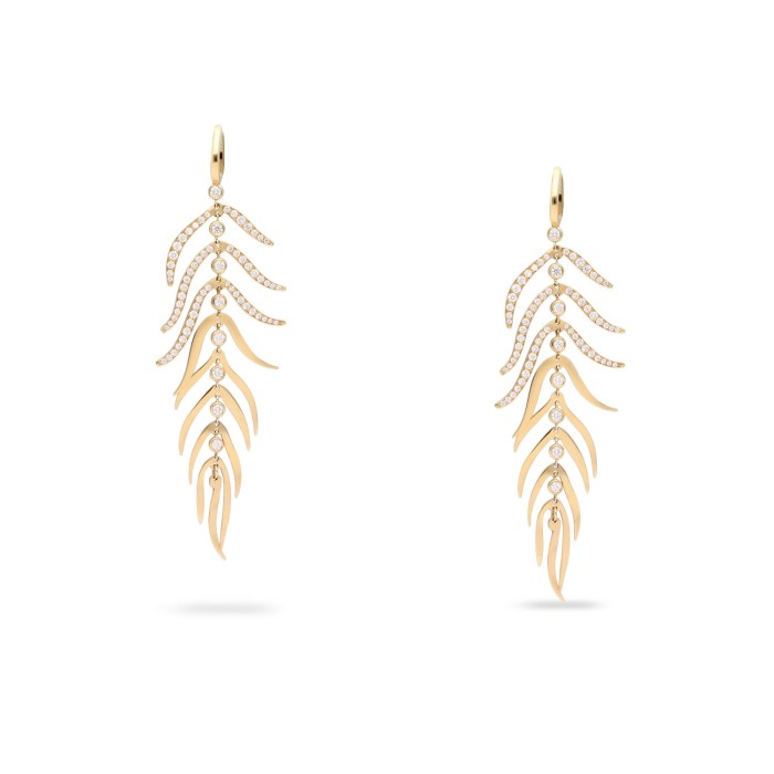 Pendientes largos Grau con Diamantes