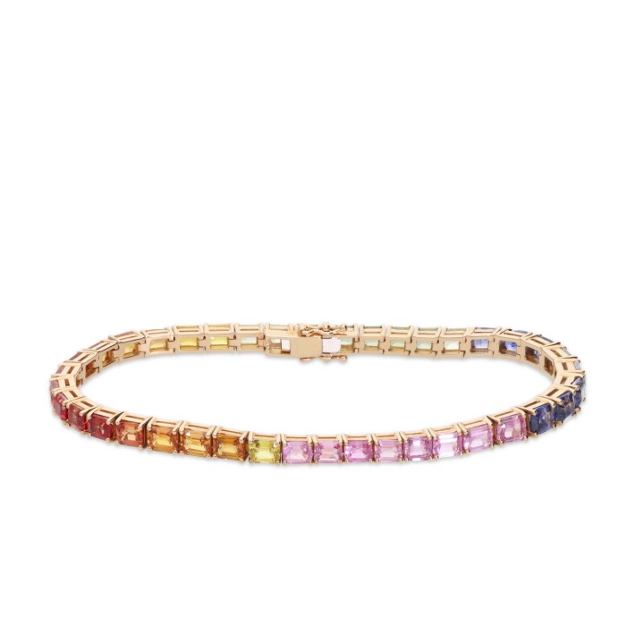 Polsera Riviere Rainbow Zafiros i Or Rosa