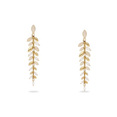 Pendientes largos Grau de oro amarillo