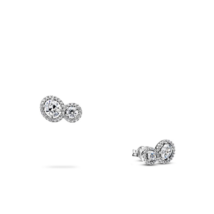 Pendientes Pandora Timeless de plata con zirconia