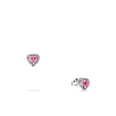 Pendientes Pandora corazón en plata