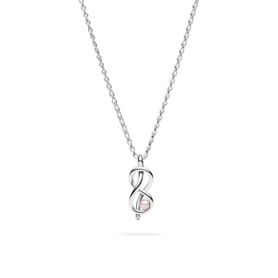 Collar Pandora nudo infinito con perla rosa