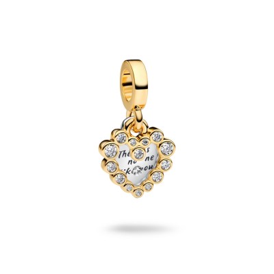 Charm Pandora Cor Doble Penjoll en plata