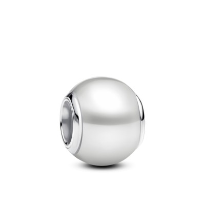 Charm Plata Pandora amb Perla Blanca