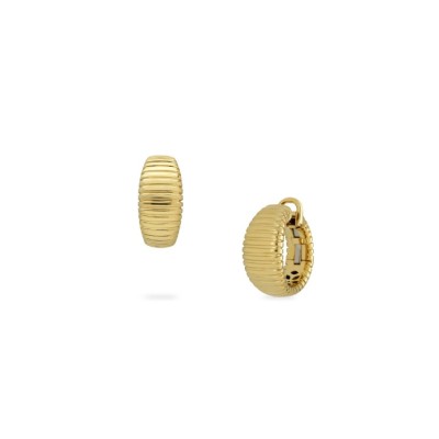 Yellow Gold Tubogas Hoop Earrings