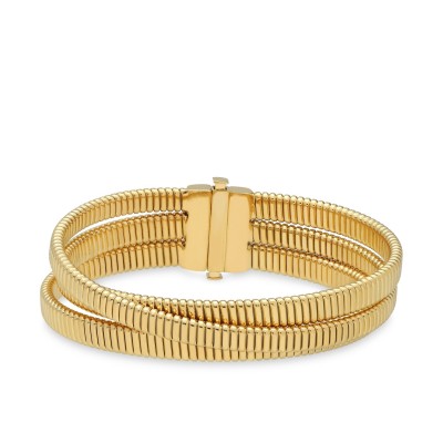 Pulsera Tubogas 3 Tiras Oro Amarillo Grau