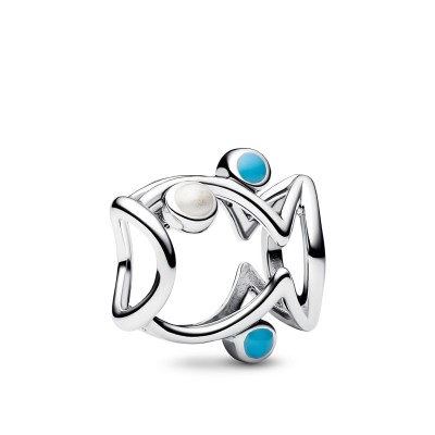 Charm pez Pandora en plata