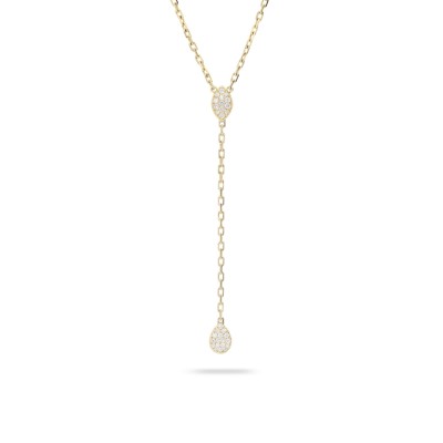 Long Yellow Gold Necklace with Diamonds