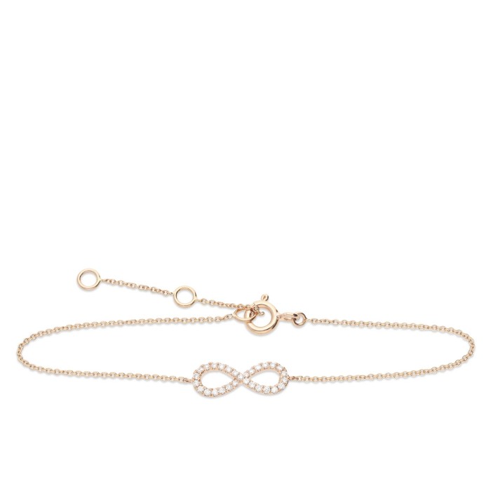 Infinity Bracelet Pink Gold & Diamonds