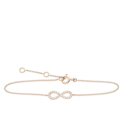 Infinity Bracelet Pink Gold & Diamonds