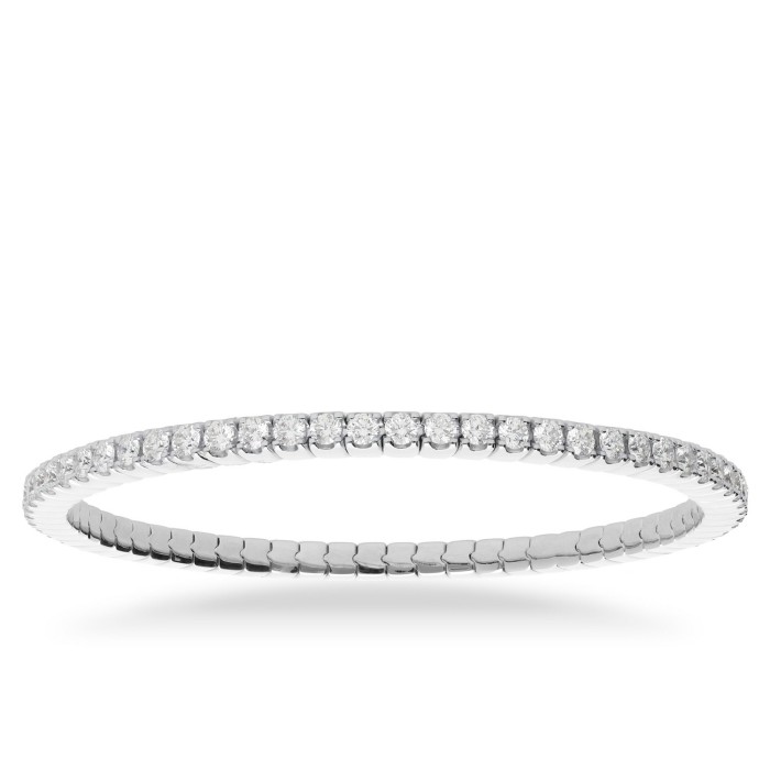 Elastic Rivière Bracelet White Gold & Diamonds