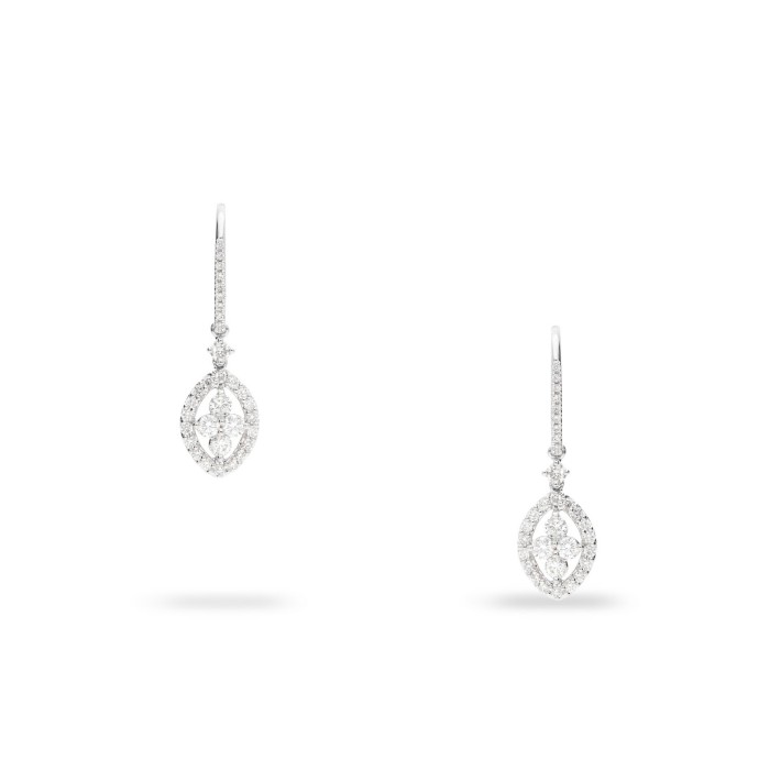 White Gold Monaquilla Earrings with Diamonds