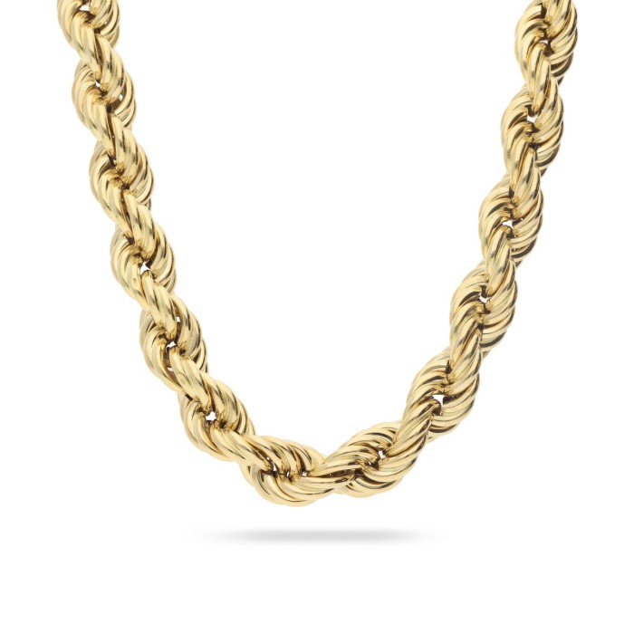 Collar Grau Trenzado de Oro Amarillo