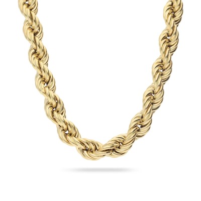 Collar Grau Trenzado de Oro Amarillo