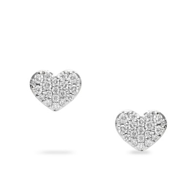 Pendientes Dormilona Corazón con Diamantes