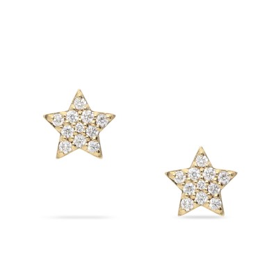 Pendientes Estrella con Pavé de Diamantes