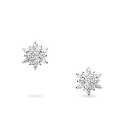 Pendientes estrella en oro blanco con diamantes