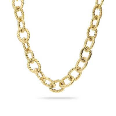 Collar Grau Oro Amarillo forzado hilo Twist