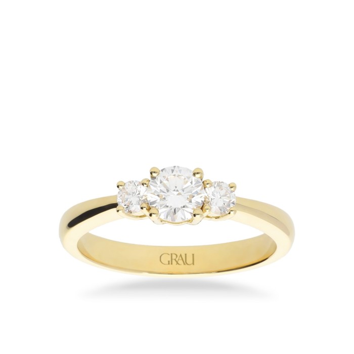 Anell Trilogy d’Or Groc amb Diamants