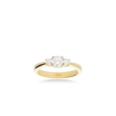 Anell Trilogy d’Or Groc amb Diamants