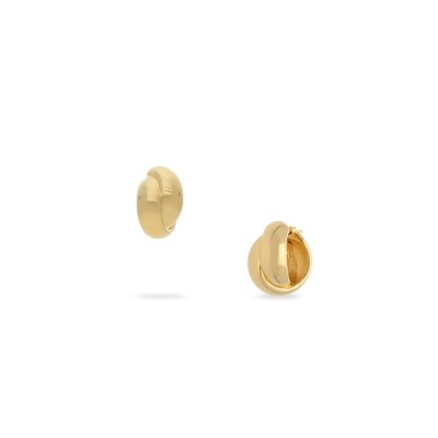 Pendientes Criolla Cruzados de Oro Amarillo