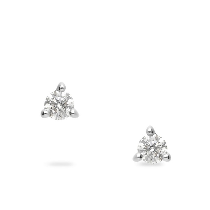 Arracades Dormilona d’Or Blanc amb Diamant