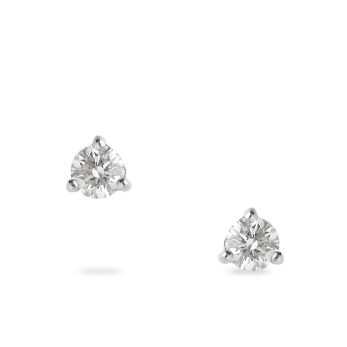 Arracades Dormilona amb Diamant d’Or Blanc