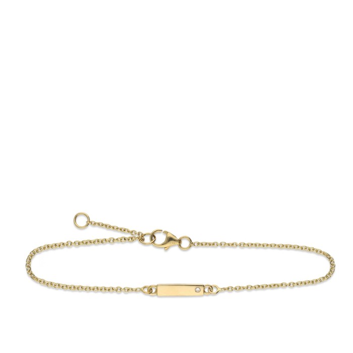 Brazalete 'No me olvides' de Oro Amarillo con Diamante