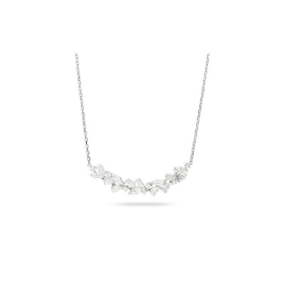 Gargantilla estilo Rama de Olivo en Oro Blanco con Diamantes