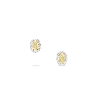Pendientes Rosetón con Aguamarina y Diamantes en Oro Blanco