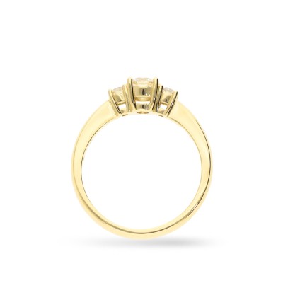 Yellow Gold Trilogy Diamond Solitaire Ring