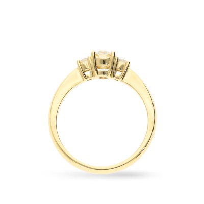 Yellow Gold Trilogy Diamond Solitaire Ring