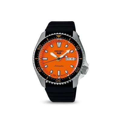 Seiko 5 Sports Automatic Orange Dial Watch