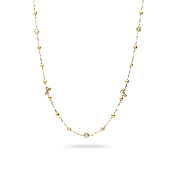 Aura Necklace in Yellow Gold with Diamonds