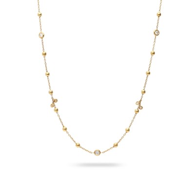Aura Necklace in Yellow Gold with Diamonds