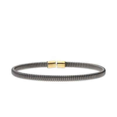 Titanium & Yellow Gold Tubogas Bracelet 4mm - Size M