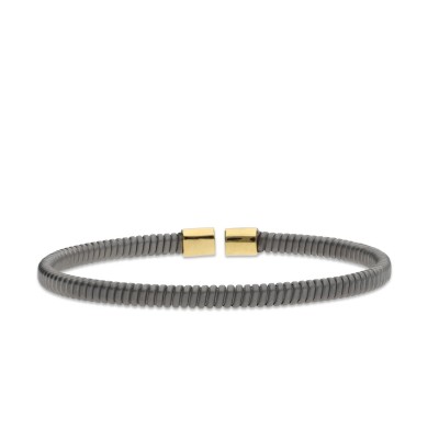 Titanium & Yellow Gold Tubogas Bracelet 4mm - Size S