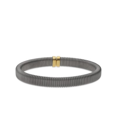 Tubogas Titanium & Yellow Gold Bracelet 8mm - Size M