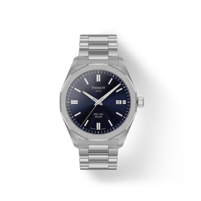 Reloj Tissot PRC 100 Solar Quartz Esfera Azul Marino