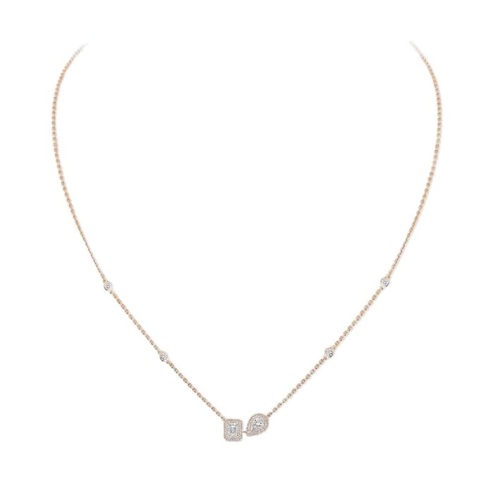 Collar Messika My Twin en Oro Rosa y Diamantes