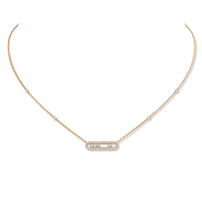 Collar en Oro Amarillo con Diamantes Pavé Messika Baby Move