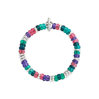 Pulsera Dodo Rondelle en Plata y Plástico Reclicado