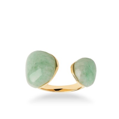 PdPaola Gravity Ring Green Aventurine