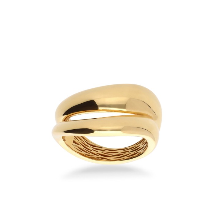 Anillo de Oro Amarillo con forma Ondulada