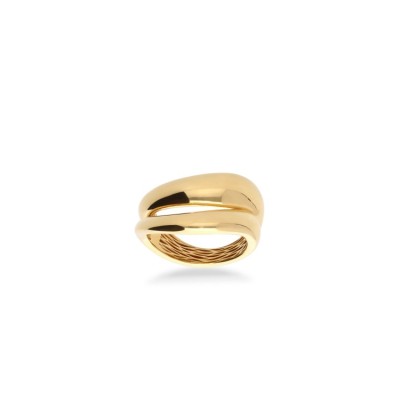 Anillo de Oro Amarillo con forma Ondulada