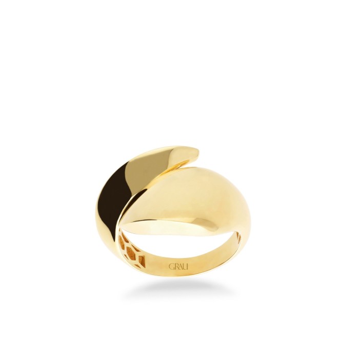 Anell d’Or Groc amb Disseny Bombat