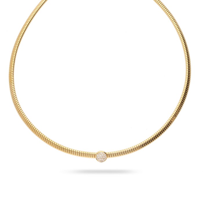 Gargantilla Grau de Oro Amarillo con Diamantes