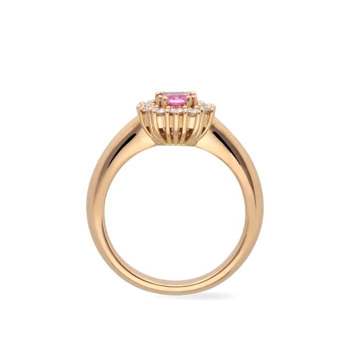 Anillo Rosetón en Oro Rosa